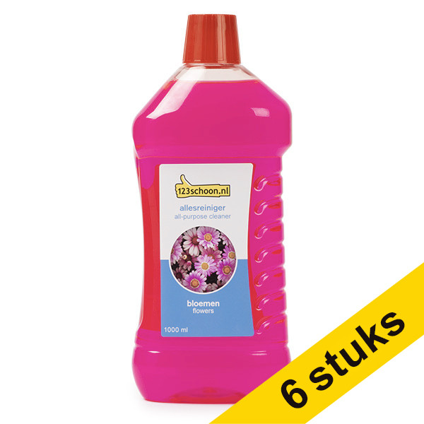 Aanbieding 6x 123schoon allesreiniger Bloemen (1000 ml)  SDR06050 - 1