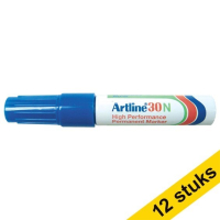 Aanbieding: 12x Artline 30 permanent marker blauw (2 - 5 mm schuin)