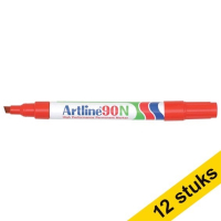 Aanbieding: 12x Artline 90 permanent marker (2 - 5 mm schuin) - rood