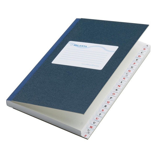 Atlanta notitieboek blauw met A-Z index 165 x 105 mm 192 vellen gelijnd 2182204600 203036 - 1