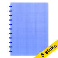 Aanbieding: 5 x Atoma Trendy geruit schrift A4 transparant blauw 72 vellen (5 mm)