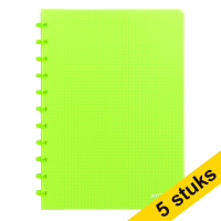 Aanbieding: 5 x Atoma Trendy geruit schrift A4 transparant groen 72 vellen (5 mm)