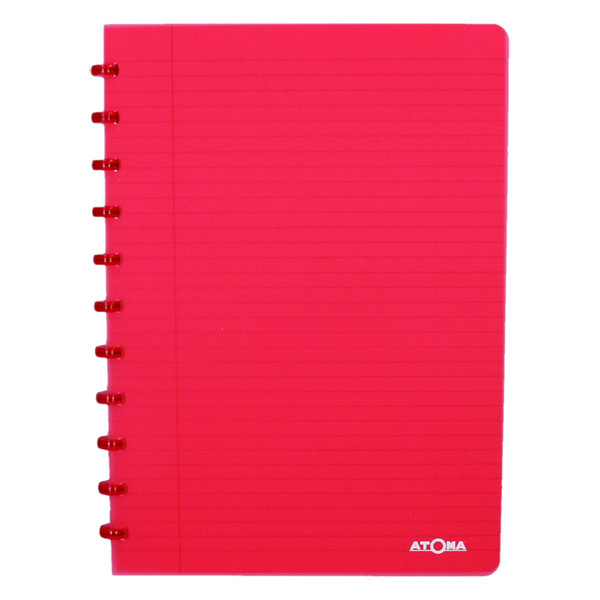 Atoma Trendy gelijnd schrift A4 transparant rood 72 vellen 4137204 405237 - 1