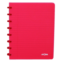 Atoma Trendy gelijnd schrift A5 transparant rood 72 vellen 4135604 405222