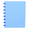 Atoma Trendy geruit schrift A5 transparant blauw 72 vellen (4 x 8 mm)