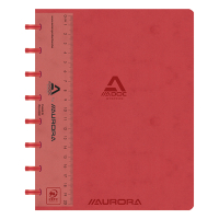 Aurora Adoc geruit schrift met liniaal A5 rood 72 vellen (5 mm) 3845.748R 330085