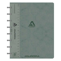 Aurora Adoc geruit schrift met meetlat A5 grijs 72 vellen (5 mm) 3845.748GRIS 330083