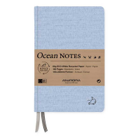 Aurora Ocean notitieboek 145 x 220 mm gelijnd 96 vellen walvisblauw 2396RTB 330067