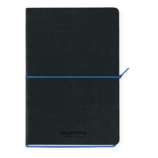 Aurora Tesoro notitieboek A5 gelijnd 96 vellen zwart/blauw 2396TESB 330075 - 1
