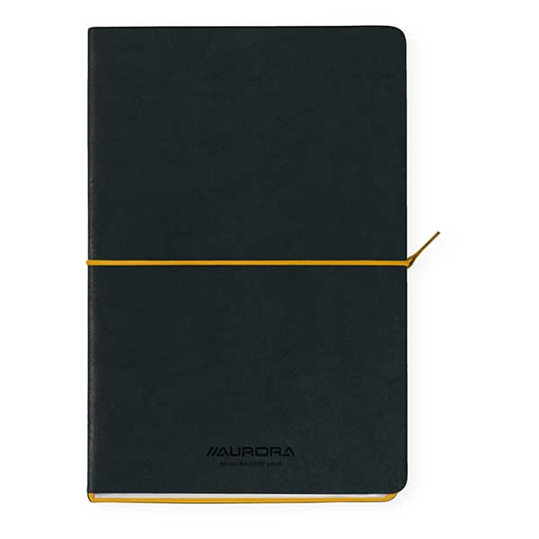 Aurora Tesoro notitieboek A5 gelijnd 96 vellen zwart/geel 2396TESJ 330077 - 1
