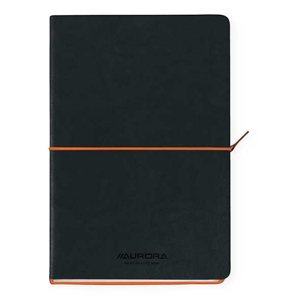 Aurora Tesoro notitieboek A5 gelijnd 96 vellen zwart/oranje 2396TESO 330078 - 1