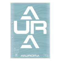 Aurora cursusblok A4 geruit 5 mm 70 grams blauw (100 vel) D102CDQ5/BL 330109