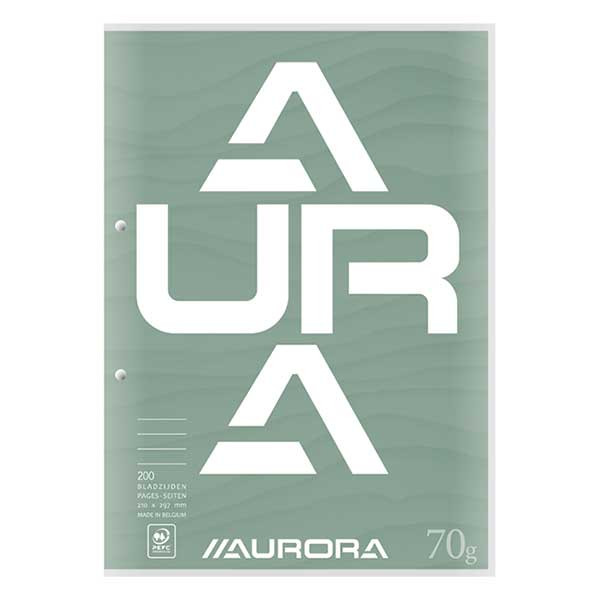 Aurora cursusblok A4 geruit 5 mm 70 grams groen (100 vel) D102CDQ5/G 330108 - 1