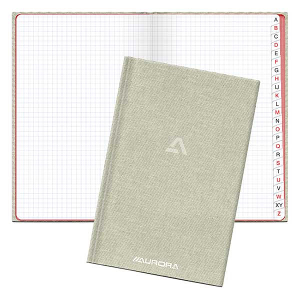 Aurora notitieboek met A-Z tabs 145 x 220 mm geruit 96 vellen grijs (5 mm) R2396SQ5 330066 - 1