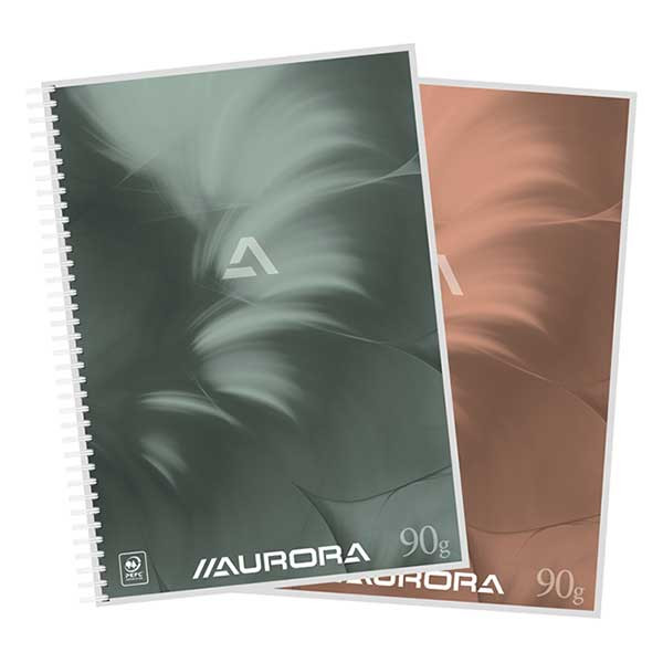 Aurora spiraalblok A4 gelijnd 90 g/m² 50 vellen assortiment (10 stuks) 5L50 330042 - 1