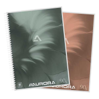 Aurora spiraalblok A4 gelijnd 90 g/m² 50 vellen assortiment (10 stuks) 5L50 330042