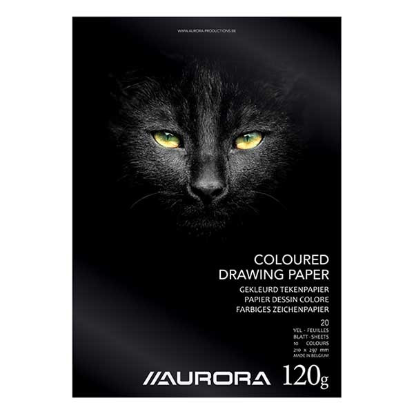 Aurora tekenblok A4 120 g/m² gekleurd papier (20 vellen) BL47 330072 - 1