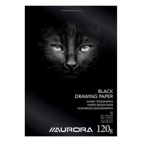 Aurora tekenblok A4 120 g/m² zwart papier (20 vellen) BL43 330071