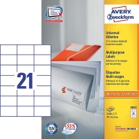 Avery Zweckform 3652 universele etiketten 70 x 42,3 mm (2100 etiketten) 3652 212046