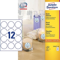 Avery Zweckform L3416-100 promotie etiketten rond Ø 60 mm wit (1200 etiketten) L3416-100 212464