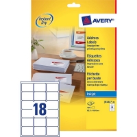 Avery adresetiketten J8161-25 | 450 stuks | 63,5 x 46,6 mm J8161-25 212286