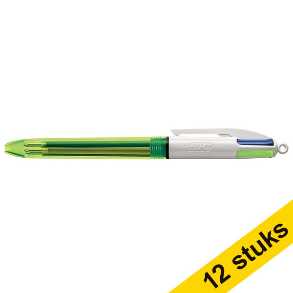 BIC Aanbieding: 12x BIC balpen 4 Colours Fluo  240020 - 1