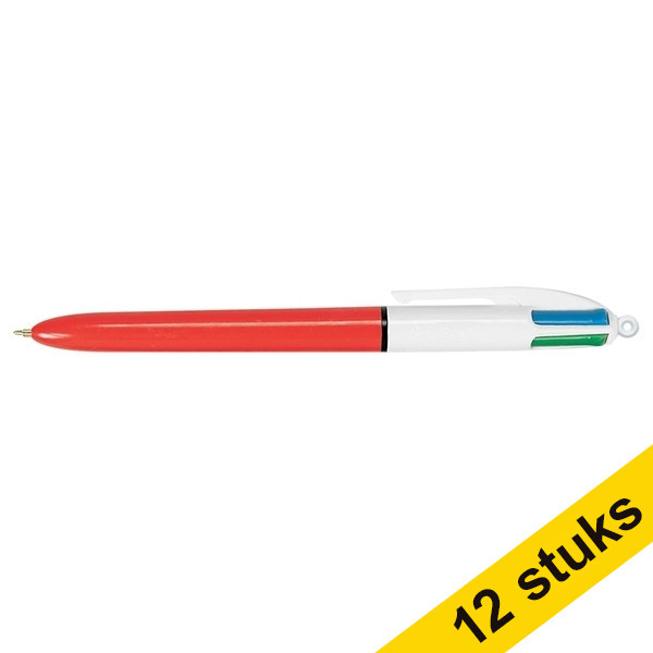 BIC Aanbieding: 12x BIC balpen 4 Colours Original Fine  240024 - 1