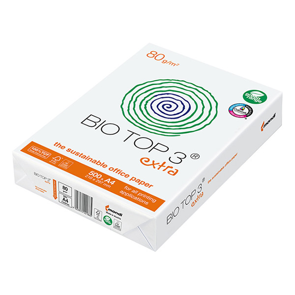 Bio Top 3 extra 1 pak van 500 vellen A4 - 80 g/m² 88008658 404186 - 1