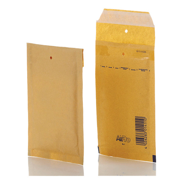 Bong AirPro luchtkussen envelop bruin 100 x 165 mm - zelfklevend (200 stuks) 12210 209416 - 1