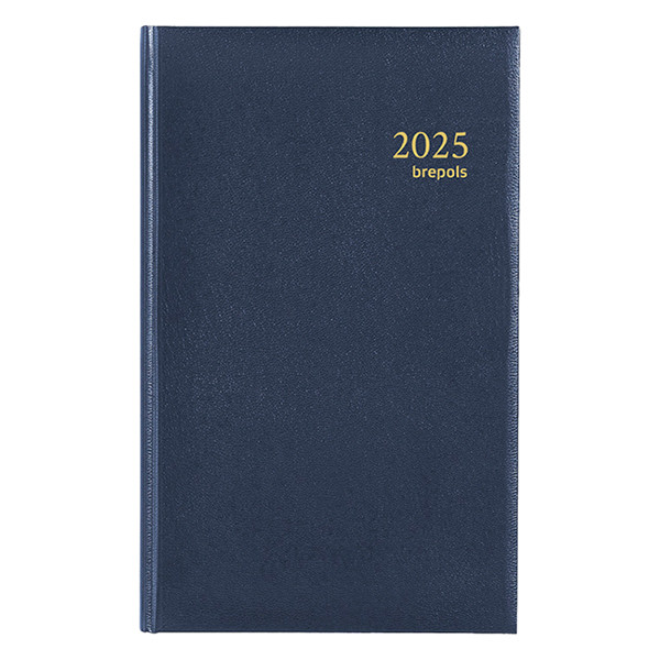 Brepols Brefix dagagenda 2025 met halfuurindeling blauw (1 dag per pagina) 6-talig 0.016.1256.06.6.0 261435 - 1