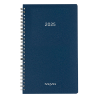 Brepols Breform Polyprop dagagenda 2025 met uurindeling blauw (1 dag per pagina) 6-talig 0.516.4910.06.4.0 261453