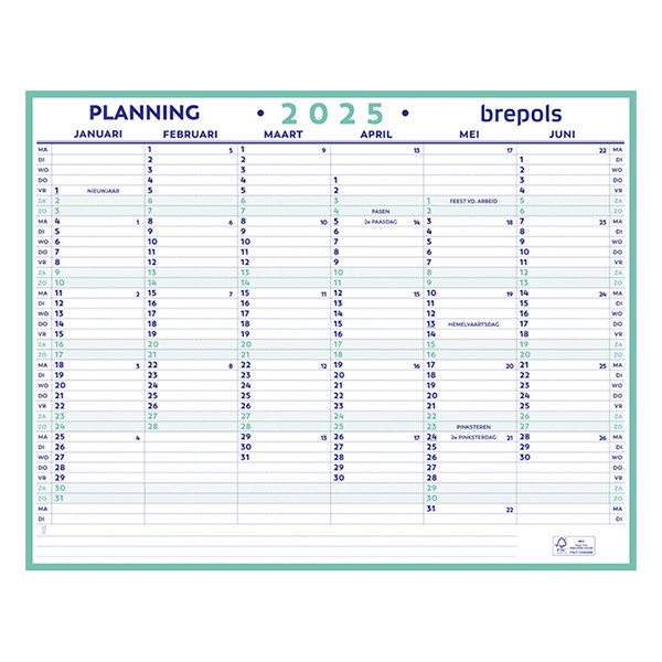 Brepols Maxi Planning kalender 2025 42 x 33 cm NL 1.805.9900.00.0.0 261430 - 1