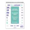 Brepols Optivision wand-week kalender 2025 met extra grote cijfers en letters