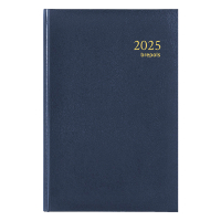 Brepols Saturnus luxe Lima dagagenda 2025 met halfuurindeling blauw (1 dag per pagina) 4-talig 0.216.1256.06.6.0 261402