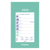 Brepols omlegkalender op schild 1 week 2025 19 x 31 cm (4-talig)