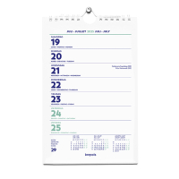 Brepols wand-weekkalender met spiraal 2025 13,5 x 21 cm (4-talig) 1.850.9900.00.4.0 261424