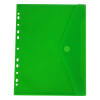 Bronyl documentenvelop A4 transparant groen met perforatierand