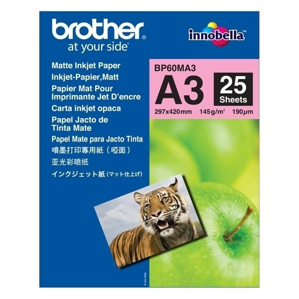 zacht twist bewaker Brother BP60MA3 matte inkjet fotopapier A3 145 g/m² (25 vellen) Brother  123inkt.be