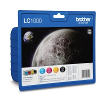 Brother LC-1000VALBP multipack zwart + 3 kleuren (origineel) LC-1000VALBP 029080