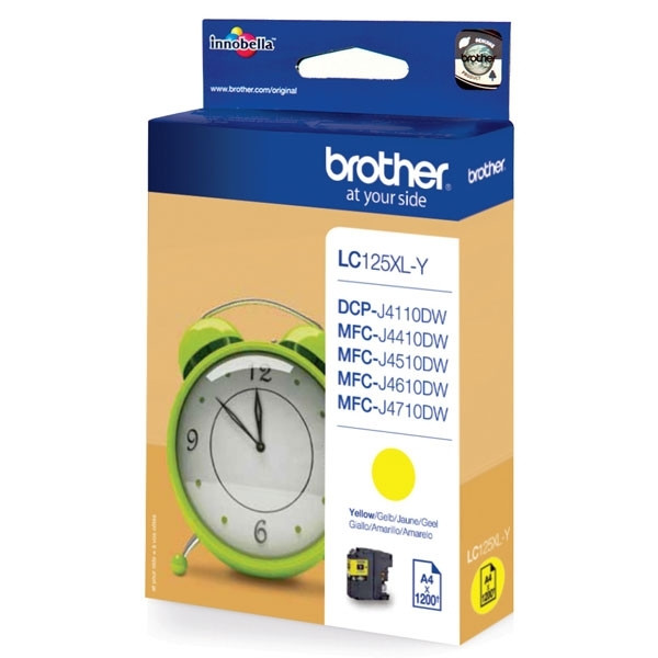 Brother LC-125XLY inktcartridge geel hoge capaciteit (origineel) LC-125XLY 900730 - 1