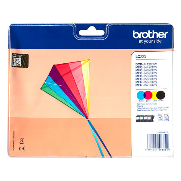 Brother LC-223VALBP multipack 4 inktcartridges (origineel) LC223VALBP LC223VALBPDR 028928 - 1