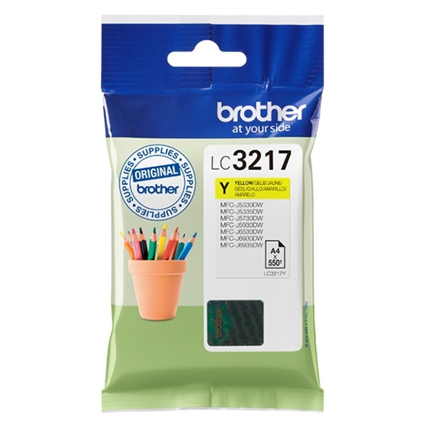 Brother LC-3217Y inktcartridge geel (origineel) LC3217Y 028906 - 1