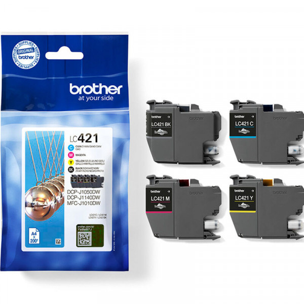 Brother LC-421VAL multipack zwart + 3 kleuren (origineel) LC-421VAL 051292 - 1