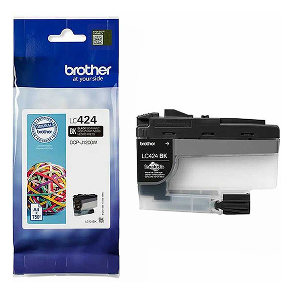 Brother LC-424BK inktcartridge zwart (origineel) LC424BK 905016 - 1