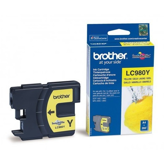 Brother LC-980Y inktcartridge geel (origineel) LC980Y 900696 - 1