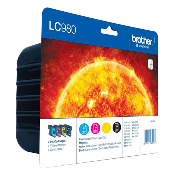 Brother LC-980 multipack 3 inktcartridges (origineel) LC-980RBWBP 028500 - 1