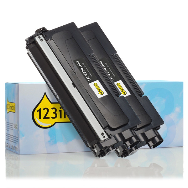 Brother TN-2320 toner zwart extra hoge capaciteit dubbelpak (123inkt huismerk)  160728 - 1