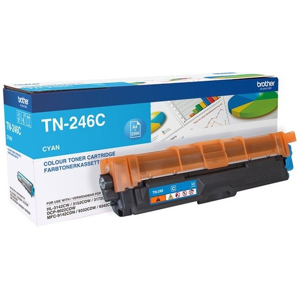 Brother TN-246C toner cyaan hoge capaciteit (origineel) TN246C 051068 - 1