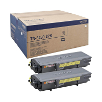 Brother TN-3280 toner zwart hoge capaciteit dubbelpak (origineel) TN3280TWIN 833418