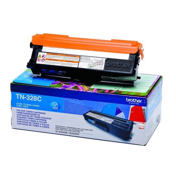 Brother TN-328C toner cyaan extra hoge capaciteit (origineel) TN328C 029204 - 1